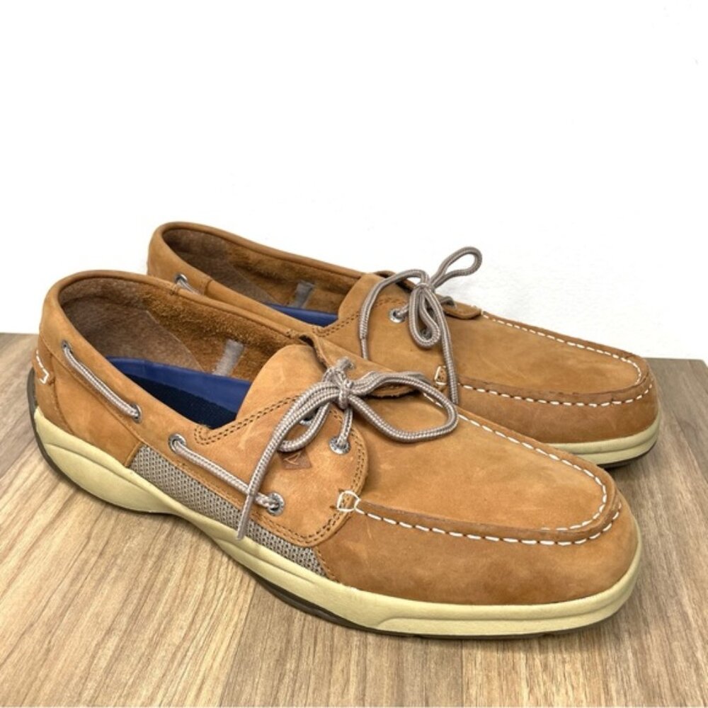 Sperry Intrepid 2 Slider Loafer Shoe Tan Sz 13